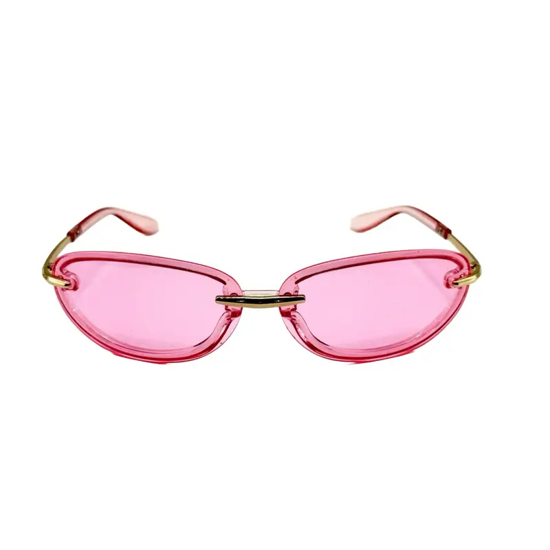 BEAM Samantha Women's Sleek and Classic Oval Shape Sunglasses - Full Rim PC Plastic Frame, Gold Accents, UV400 Shield UV Protection Lens, Durability and Clarity Fashion Eyewear