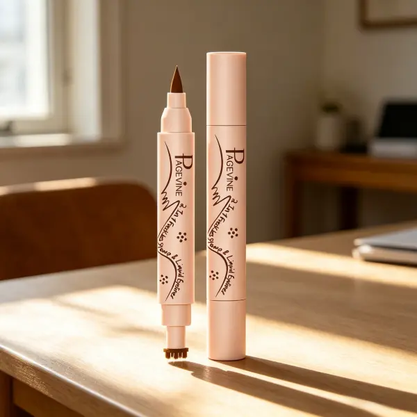 3-in-1 Dual-Ended Aesthetic Vintage Freckle Makeup Pen & Eyeliner Stamp, Waterproof, Smudge-Proof, Long-Lasting, Lightweight, Storage-Ready Daily Beauty Cosmetic Tool for Sun-Kissed Look, Stamp Eyeliner, Easy Eye Makeup