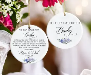 Wedding Gifts for Bride From Mom Personalized Keepsake/Bride Gift From Mom/ Gift From Parent/Ceramic Ornament/Wedding Keepsake/Wedding Gifts