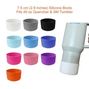 2.9-Inch (7.5cm) Silicone Boots Bumper for 40oz Stanley Tumbler, SM Tumbler Bottom Protector Fits Drinkware Base Diameter 2.9-3.1 Inches