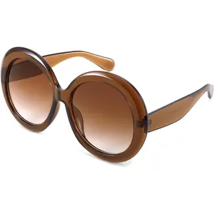 EyeconicFinds Oval Oversized Trendy Sunglasses Women Men Stylish Retro Big Frame Vacation Sun Glasees UV400 Protection B0017