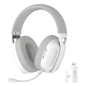ATTACK SHARK L80 Wireless Gaming Headset, 2.4Ghz USB Gaming Headphones with Bluetooth 5.2, 50H Battery, Noise Canceling Mic, 3.5mm Wired, Wireless Headset for PC Nintendo Switch PS5 PS4 Mac, Wireless Headset Audio