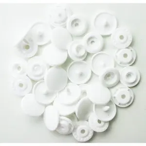 100 Sets KAM Snaps Buttons,  Size 20 T5 Glossy Round  Plastic Buttons Fasteners Punch Poppers for Cloth Diaper/Bibs/Towels/Nappies
