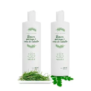 Meliva Handcrafted Shampoo Romero Moringa & Cola de Caballo 480ml Each Nutrient-Rich Formula for Soft & Hydrated Hair Affordable Luxury Hair Care ELASTINA