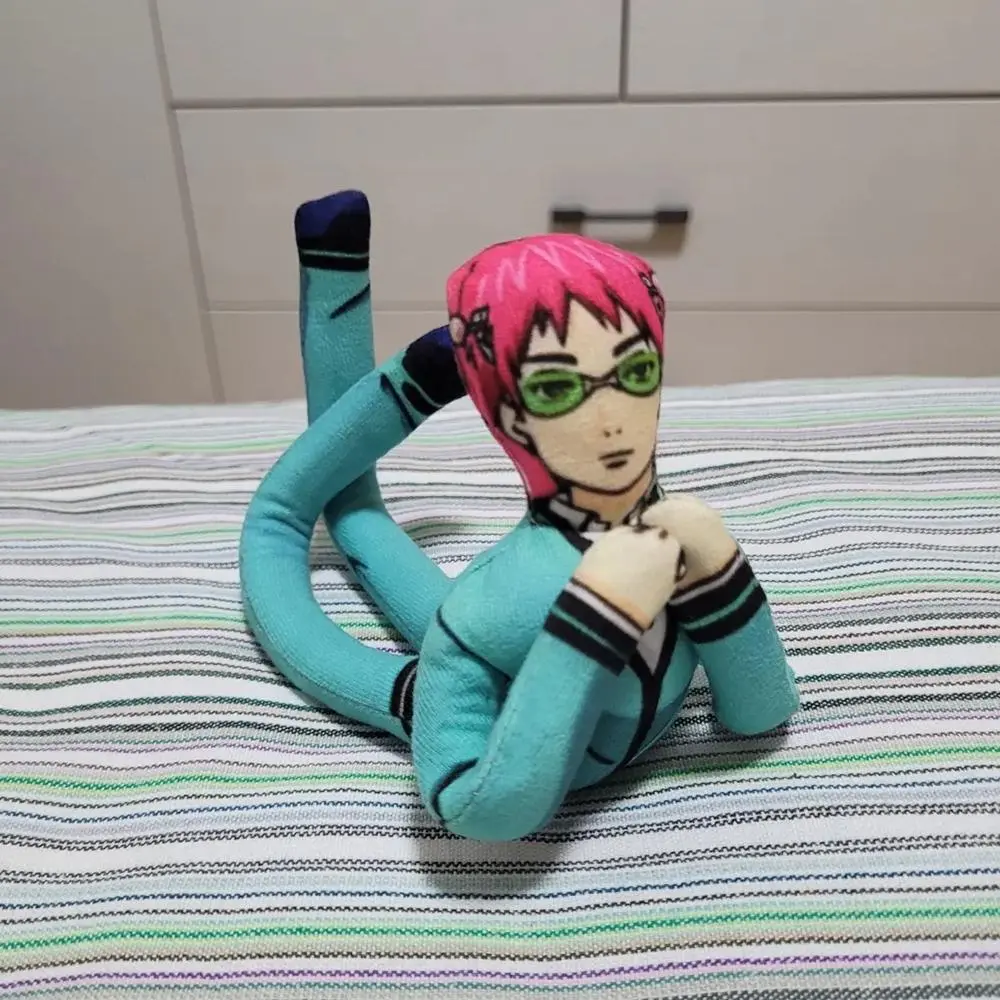 Anime The Disastrous Life of Saiki K Saiki Kusuo Cosplay Cotton Doll Slender Twistable Shape Room Decoration Abstract Model