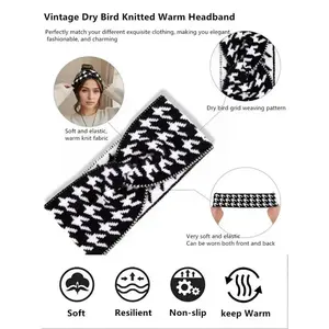 Women's knitted headband, 5-piece set, retro style, high elasticity, perfect for daily wear and outdoor activities, adjustable headbandRAIMENTRY