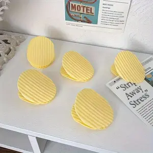 Creative Potato Chip Shaped Sticky Note, 4 Counts/set Plastic Jewelry Storage Clip, Multifunctional Kitchen Organizer for Snacks, Bills, and Documents