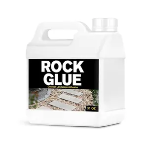 Rock Glue for Landscaping: 31oz High Viscosity (12000 mPa.s) Outdoor Adhesive Binder for Pea Gravel,Pebbles,Stone -  Bond for Landscape,Walkways,Patios,Yards,and Driveways Edge
