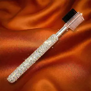 WIGCHIC Rhinestone Edge Control Brush 2-in-1 Comb for Flawless Swoops & Edges
