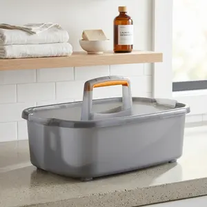 Cleaning Storage Caddy with Handle Multipurpose Organizer Bin Easy Carry Household Storage