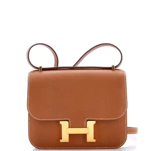 Pre-owned HERMÈS Leather Shoulder Bags Hermes Constance NM Bag Epsom 18 by Rebag