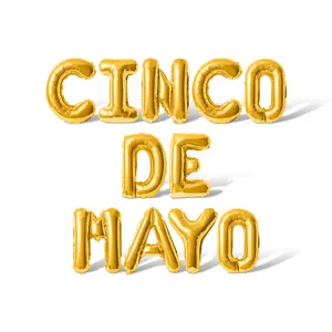 Letter Balloons - CINCO DE MAYO 16" Inch Alphabet Letters Foil Mylar Balloon Cinco de Mayo Party Banner