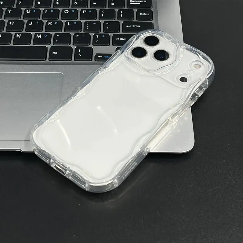 Transparent Phone Case, Special-Shaped Phone Case, Wavy Phone Case,  Suitable For Apple Phones, Can Be Used For Apple 17 Pro Max/ Air  11/12/13/14/15/16/Pro/Plus/Pro Max/16e Phone Cases - TikTok Shop