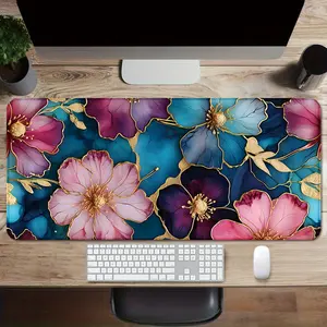 Free ExpressFree ExpressExtra-Large Boho Floral Desk Mat| 35.4x15.7" Aesthetic Mouse Pad with Non-Slip Rubber Base & Stitched Edges| Vibrant HD Printed Flowers Design| Ideal for Home Office & Gaming| Perfect Gift for Women