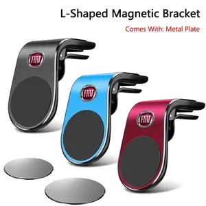 Magnetic L-Shaped Car Air Vent Phone Holder, Car Cellphone Mount, Universal Design, Strong Magnetic Grip, Anti-Slip, Shock-Resistant, for Fiat Abarth Models