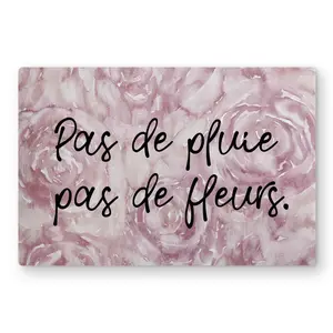 Begin Home Decor C1MP1218R9T0L5 12 x 18 in. Pas De Pluie Pas De Fleurs - Pink Flowers Metal Print Wall Art