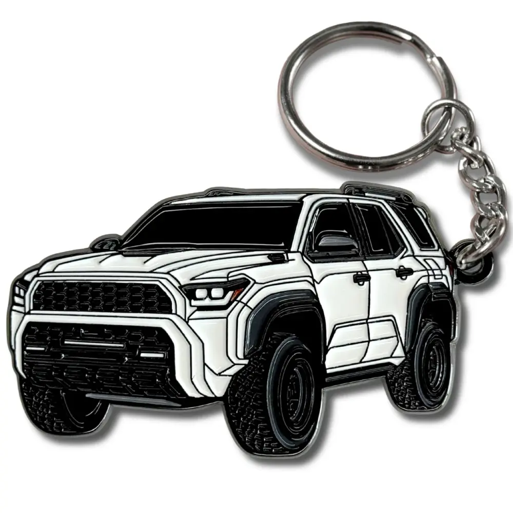Toyota 4Runner 2025 4Runner Keychain, 6th Gen SUV Accessories, Sequoia Inspired Key Chain Fob Cover, Cool Car Enthusiast Gift for Men Women, Acrylic Bag Charm