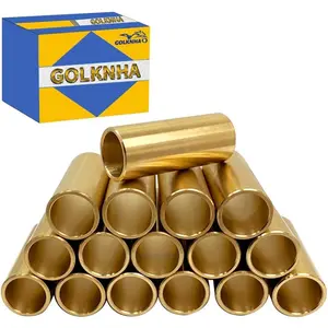 16 Pcs Leaf Spring Bushing Kit for Trailer Axle, Brass Shackle Bushings, Heavy-Duty Brass Construction for Dexter Axle Replacement. Double Eye Springs, ID 9/16", OD 11/16"