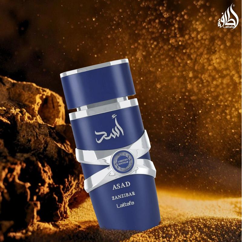 Asad Zanzibar Limited Edition Eau de Parfum Spray 100ml (3.4oz) by Lattafa | Rich, Refined & Daringly Unforgettable