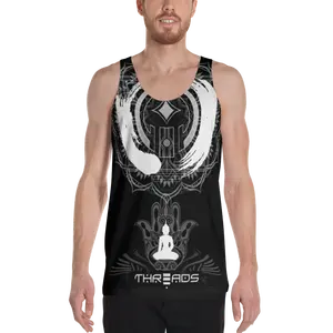 Hamsa Black and White Unisex Tank Top