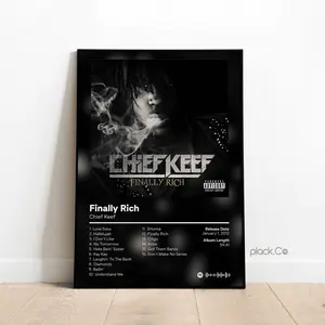 Chief Keef - Finally Rich - Custom Album Poster - Hip Hop Wall Art - Custom Album Cover - Chief Keef Poster - Custom Music Print - Gift Idea