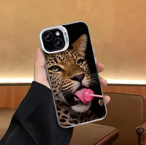 [Viral] Sassy Leopard with Pink Lollipop CasePlayful Wild Cat AestheticCoquette Baddie Leopard CaseSweet & Wild AestheticThe "Sugar Rush" Leopard Case  Lens Series  Scratch-Resistant IMD foriPhone 17 16 15 14 13Pro Max