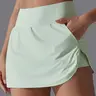 Women's Solid Color Stretchy Breathable Sports Skort, Comfortable Tennis Workout Skirt, Athletic Sport Skirts for Indoor and Outdoor Wear, Athletic Sportswear