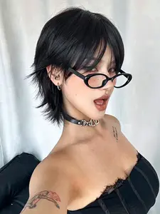 Synthetic Wig 12 Inches, Soft Curly Design for Natural Look, Ideal for Everyday Wear and Cosplay, Face-Framing Effect, Kinky Curly Wigs