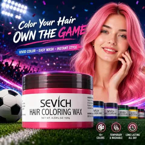 Sevich 120g Temporary Waterproof Hair Color Cream - Matte Non-Sticky Shaping Clay Wax, Quick-Change Pigment, Gentle No-Bleach, Easy 3-Minute Styling, Long-Lasting Semi-Permanent Dye, Clean Removal, Lightweight Washable At-Home Use