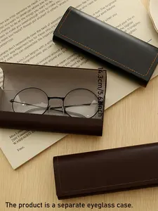 Vintage British Style Glasses Case, Pu Leather Portable Sunglasses Box, Durable Design for Men & Women, Ideal for Reading Glasses, Portable Sunglasses Organizer