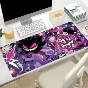 Gengar Anime Mouse Pad - Black Gaming Keyboard Rug, Compatible with 12 x 18 in, 12 x 22 in, 16 x 32 in, Ideal for Gaming & Everyday Use