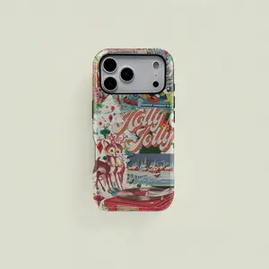 Christmas Snoopy Tree Print Phone Case, Durable Two-In-One Protective Cover for iPhone 17-12 Pro & Samsung Galaxy S25-S22 Ultra Series