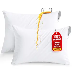 Utopia Bedding Pillow Protectors with Zipper, Bed Bug and Dust Mite Proof Pillow Covers, Ultra Soft Pillow Encasements, Moisture Wicking and Waterproof Pillow Cases