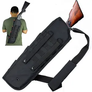 19" Tactical Shotgun Rifle Scabbard Bag Molle Shoulder Sling Case Padded Bag Hunting Bags With Shell Pouch Long Carry Bags