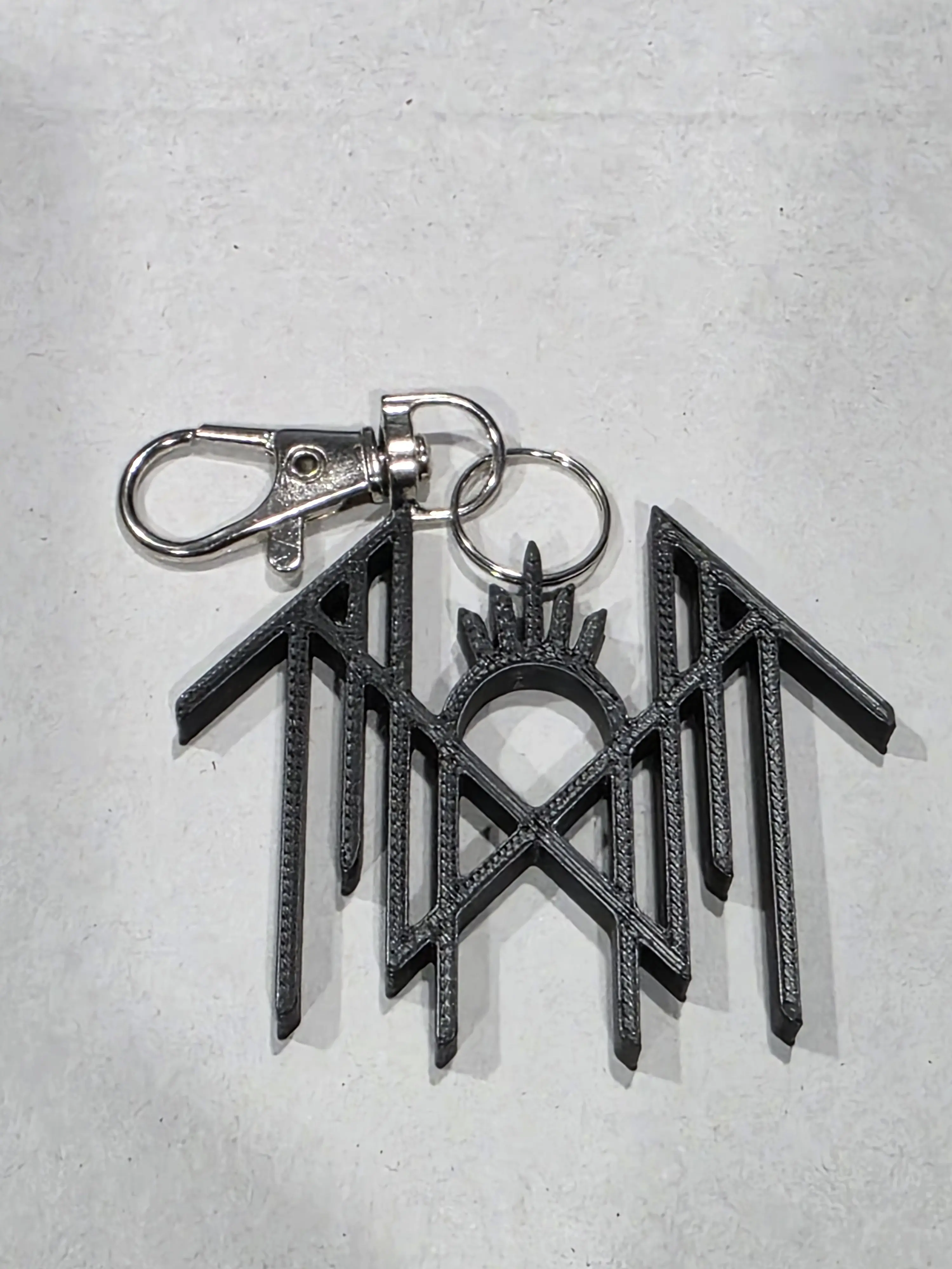 3D Printed Sleep Token Inspired Logo FanArt Keychain, 3D Printed Keychains for EDC Use, Edc Keychains