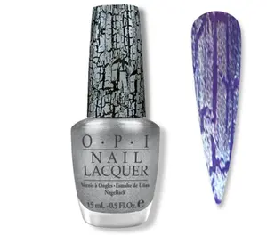 OPI Nail Lacquer Silver Shatter NLE62 - 0.5 oz Bold Eye-Catching Design for Nail Art Enthusiasts