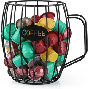 Coffee Pod Holder, Coffee Capsule Basket, K Cup Storage Container for Coffee Bar