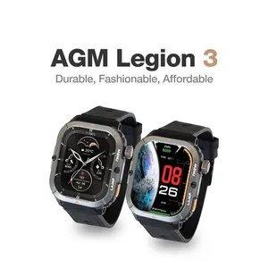Father's day gift We are AGM Legion 3 Ultimate Rugged Smartwatch for Men, 1.95" AMOLED Military-Grade Outdoor Sports Watch with LED Flashlight, 5ATM Waterproof & IP69K