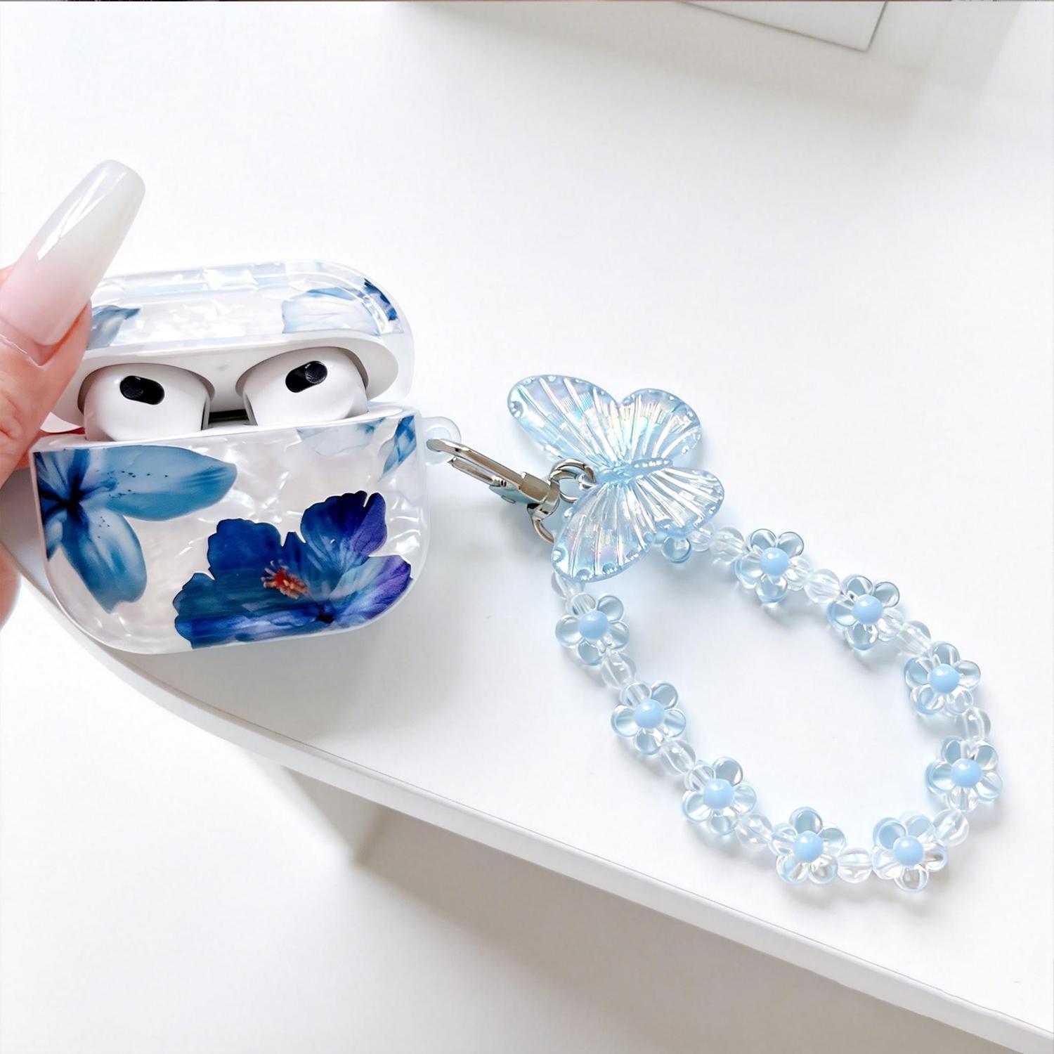 Compatible with Airpod Pro 3/2 Airpods 1/2/3/4 Case Cute White Marble TPU Protective Cover with Keychain Compatible with AirPods Pro Case for Girls Women