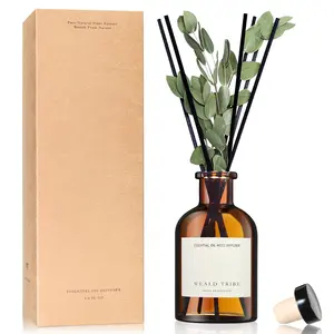 Flower rattan diffuser set suitable for bathroom accessories shelf decoration and air freshener