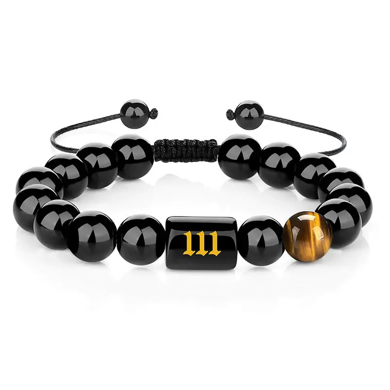 Angel Number Obsidian Protection Bracelets
