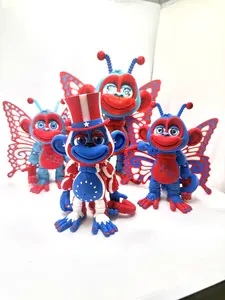 HixTown USA Monkeys Den,  6", 6.5" & 9",  3d printed articulating multi digitally colored