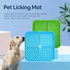 Silicone Pet Licking Mat Slow Feeder Bowl, Food Grade Suction Cup Design, Anti-Slip Pet Dining Pad for Dogs & Cats