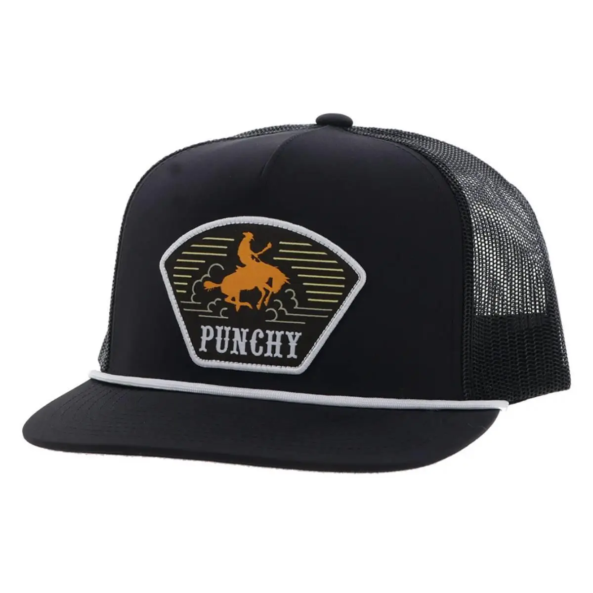 Hooey Unisex Cavvy Trucker Black Mesh Back Snapback Patch Cap Hat