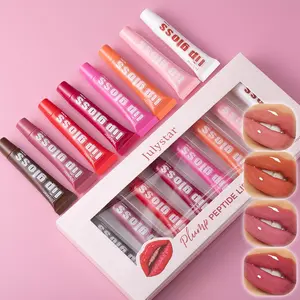Long Lasting, 8 Counts/set Fruity Moisturizing Lip Glaze, Lip Moisturizer Gloss, Glossy Lip Glaze Stick, Plumping Lip Oil Lip Stick, Lip Plumpers for Girls & Women