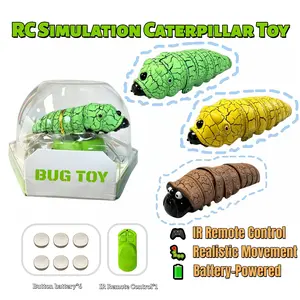 Remote Control Caterpillar Toy -summervibes, Realistic Moving Bug Prank Toy for Kids & Pets-remote control caterpillar,rc caterpillar toy,remote control worm toy,rc bug toy,realistic moving caterpillar,rc caterpillar prank toy,remote control worm for cats