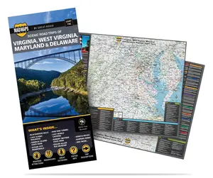 Virginia - E. W. Virginia - Maryland - Delaware: 31 Scenic Road Trips on One Map
