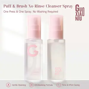 GUOXIAONIU Makeup Brush Cleaner Spray, Air Cushion Powder Puff Cleaning Liquid, Quick Dry Portable Clean, Lazy People Wash Solution