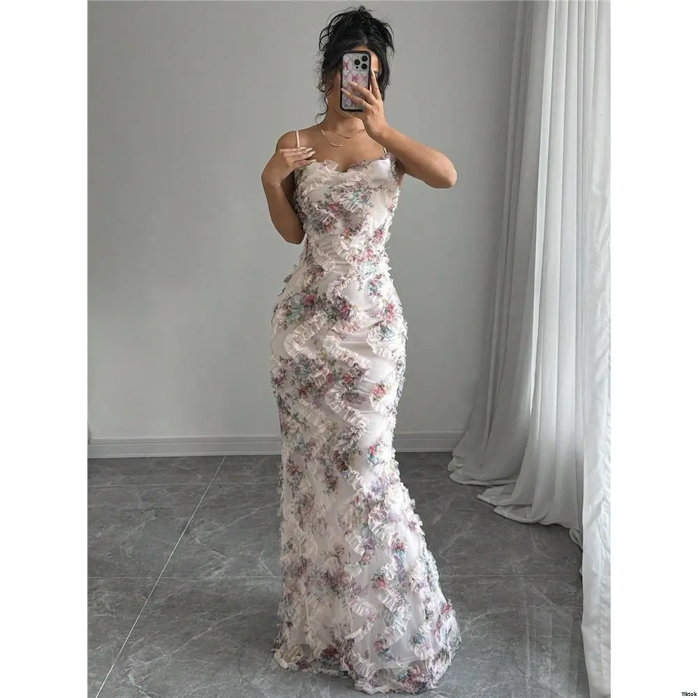 janezkie midaxi dress femme tiered formal dress in light blue Mademoiselle Dress | Occasion Dress in Sizes XXS–6X main image 0
