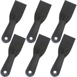 6 Pack Plastic Putty  Set, 2" Flexible  Scraper Tools for Spackling, Drywall Repair, Patching, Plastering, Caulking, Wallpaper Removal, Non-Scratch Spackle  & Putty Scraper